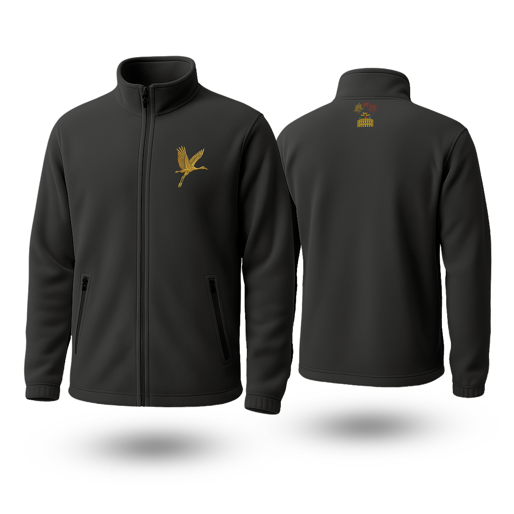 Crane Black Fleece Zipper