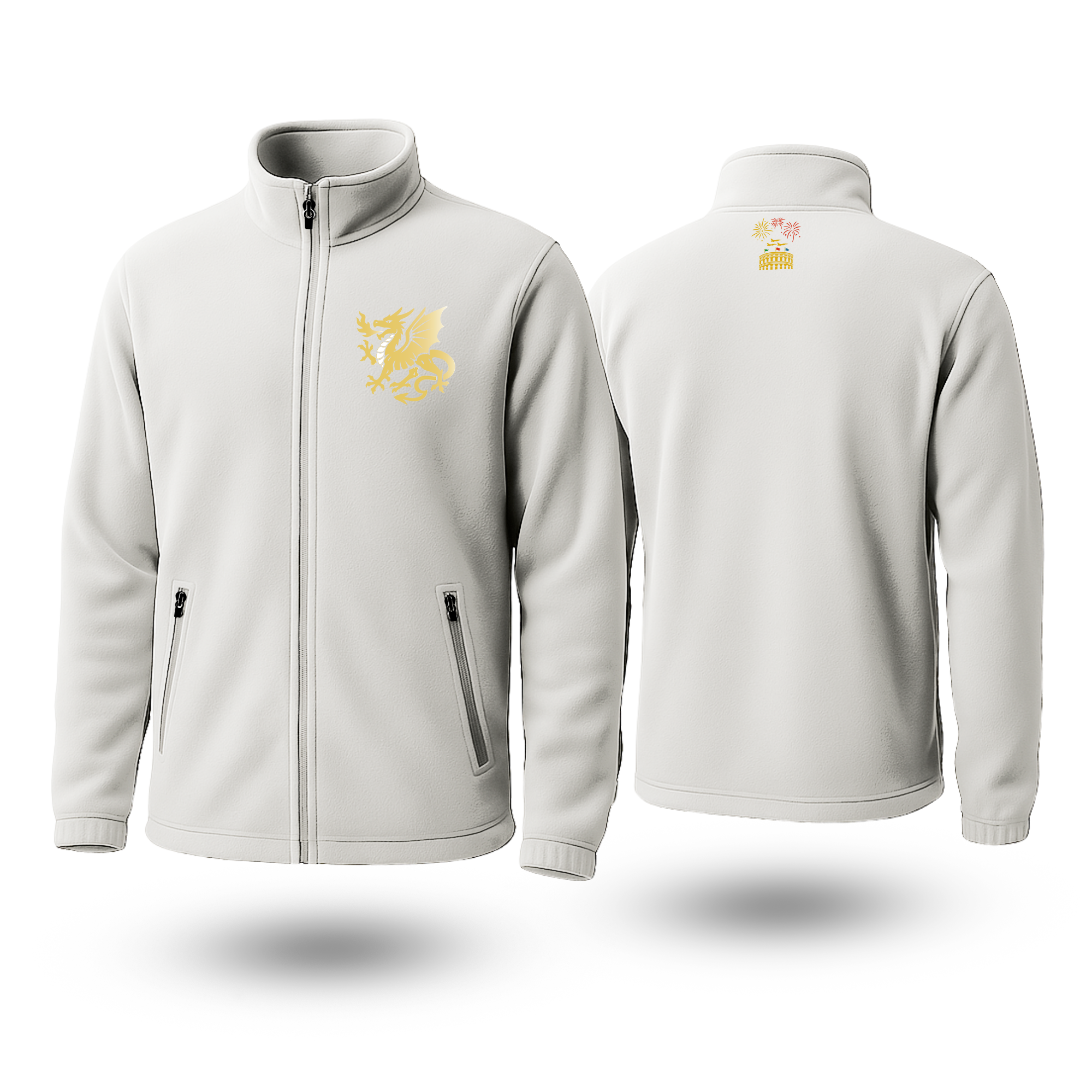 Golden Dragon Black Fleece Zipper