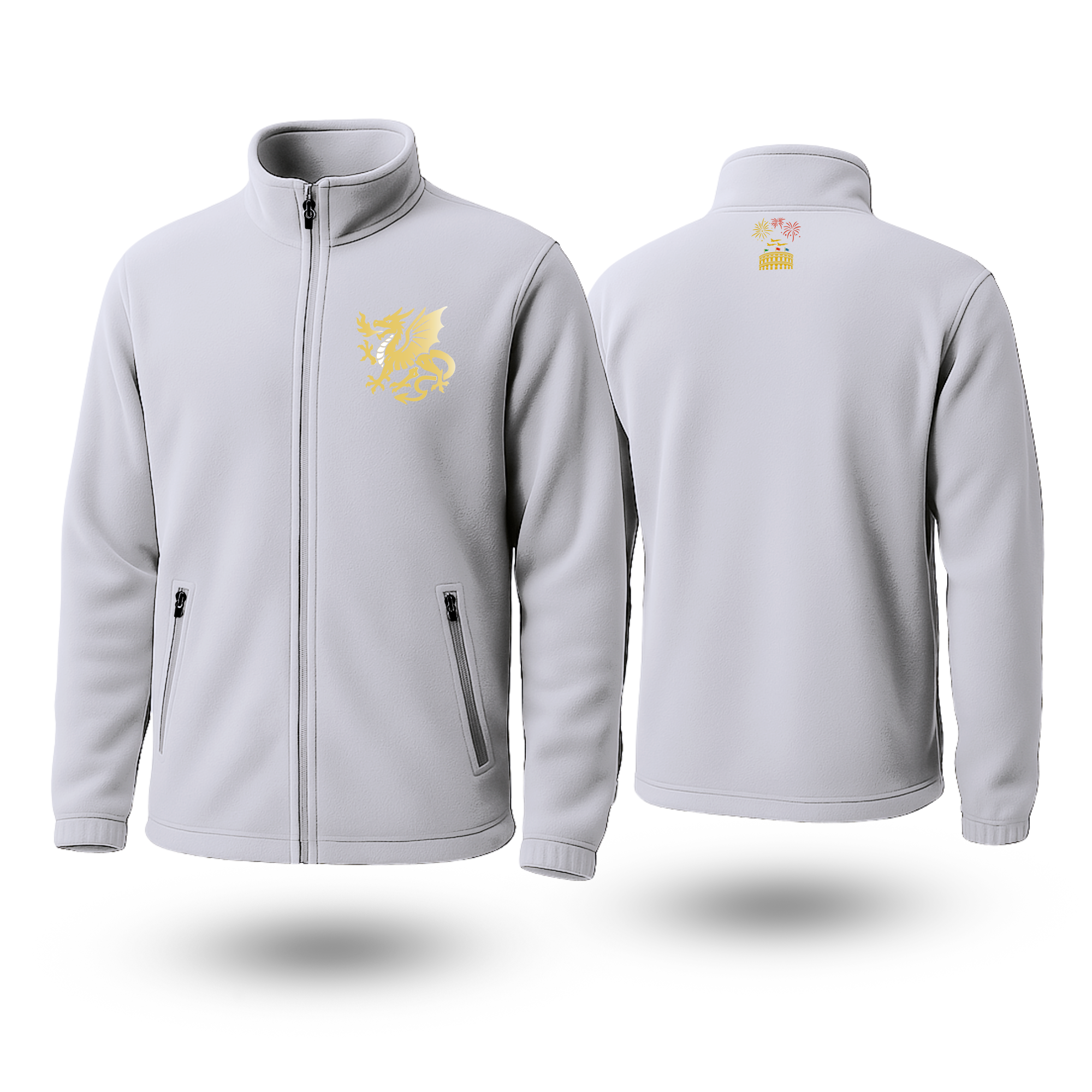 Golden Dragon Black Fleece Zipper