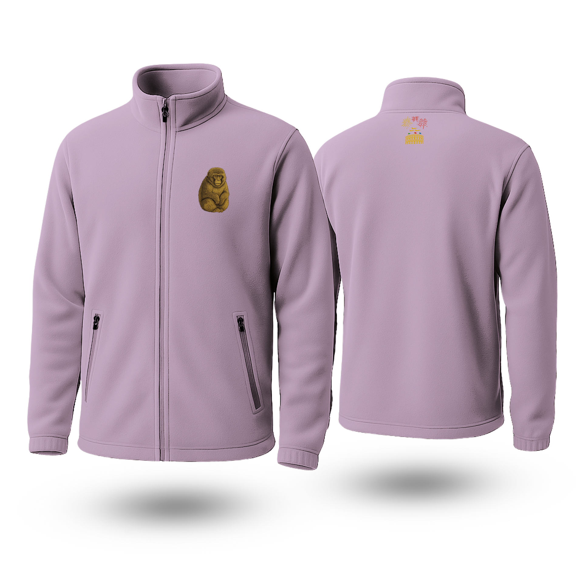 Monkey Black Fleece Zipper