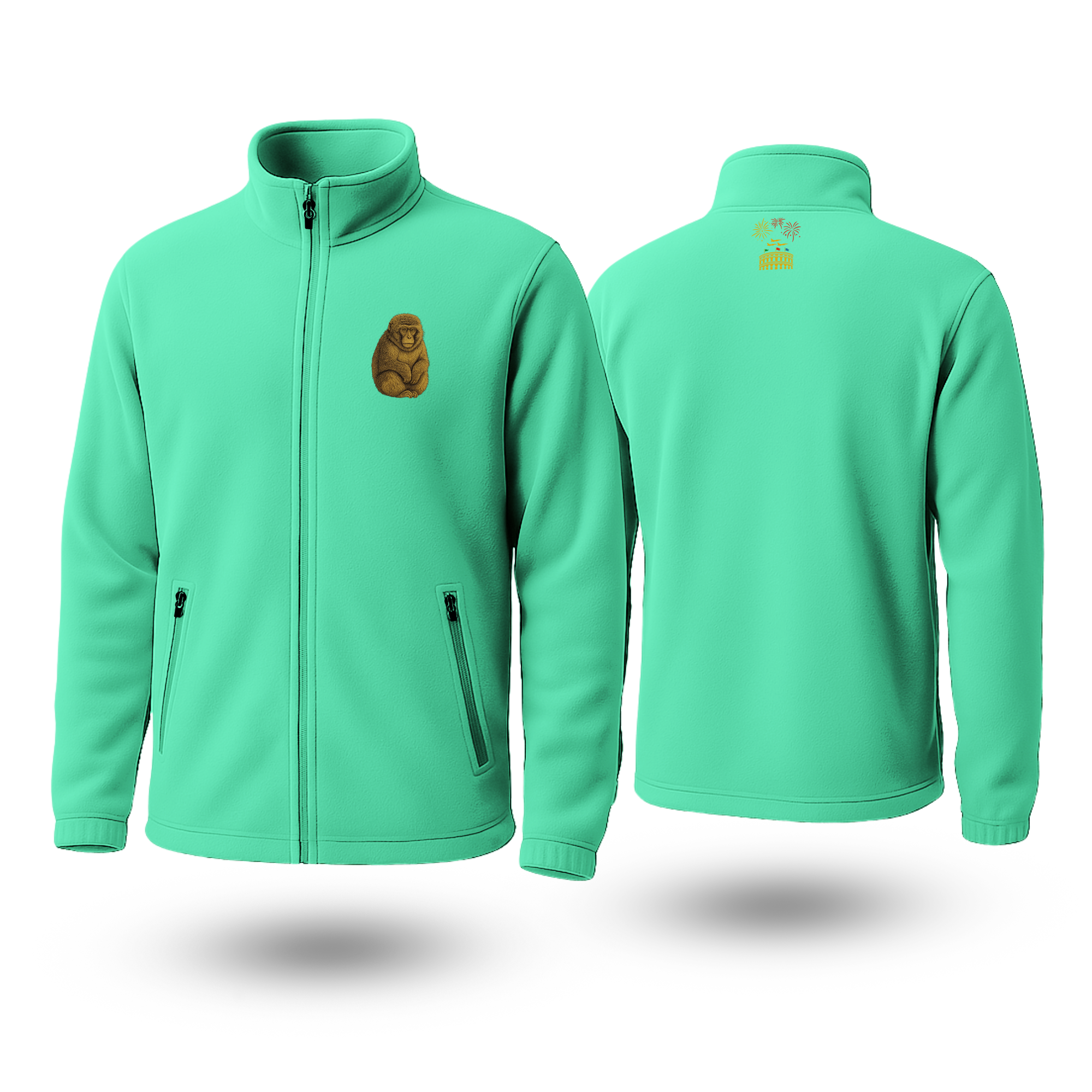 Monkey Black Fleece Zipper