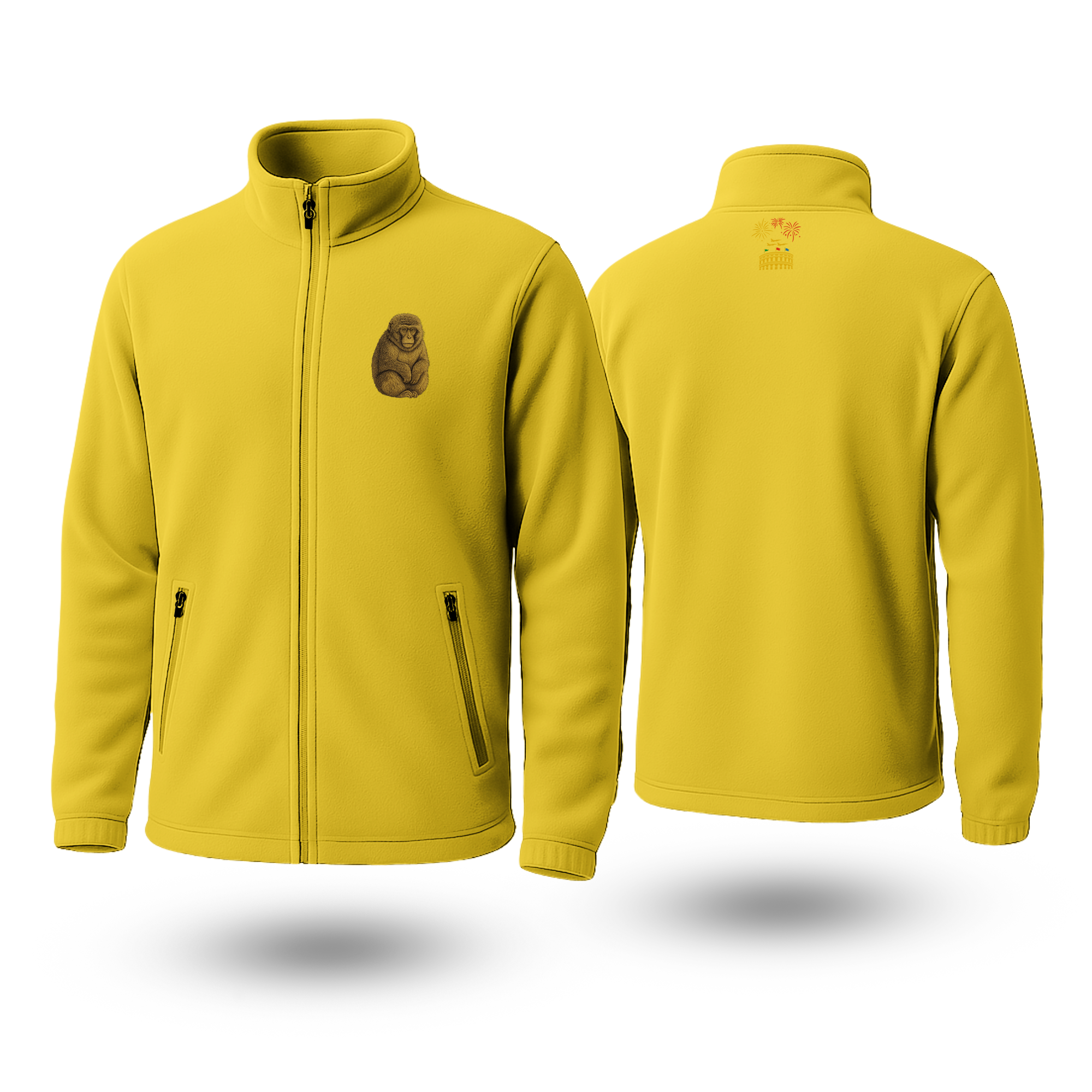 Monkey Black Fleece Zipper