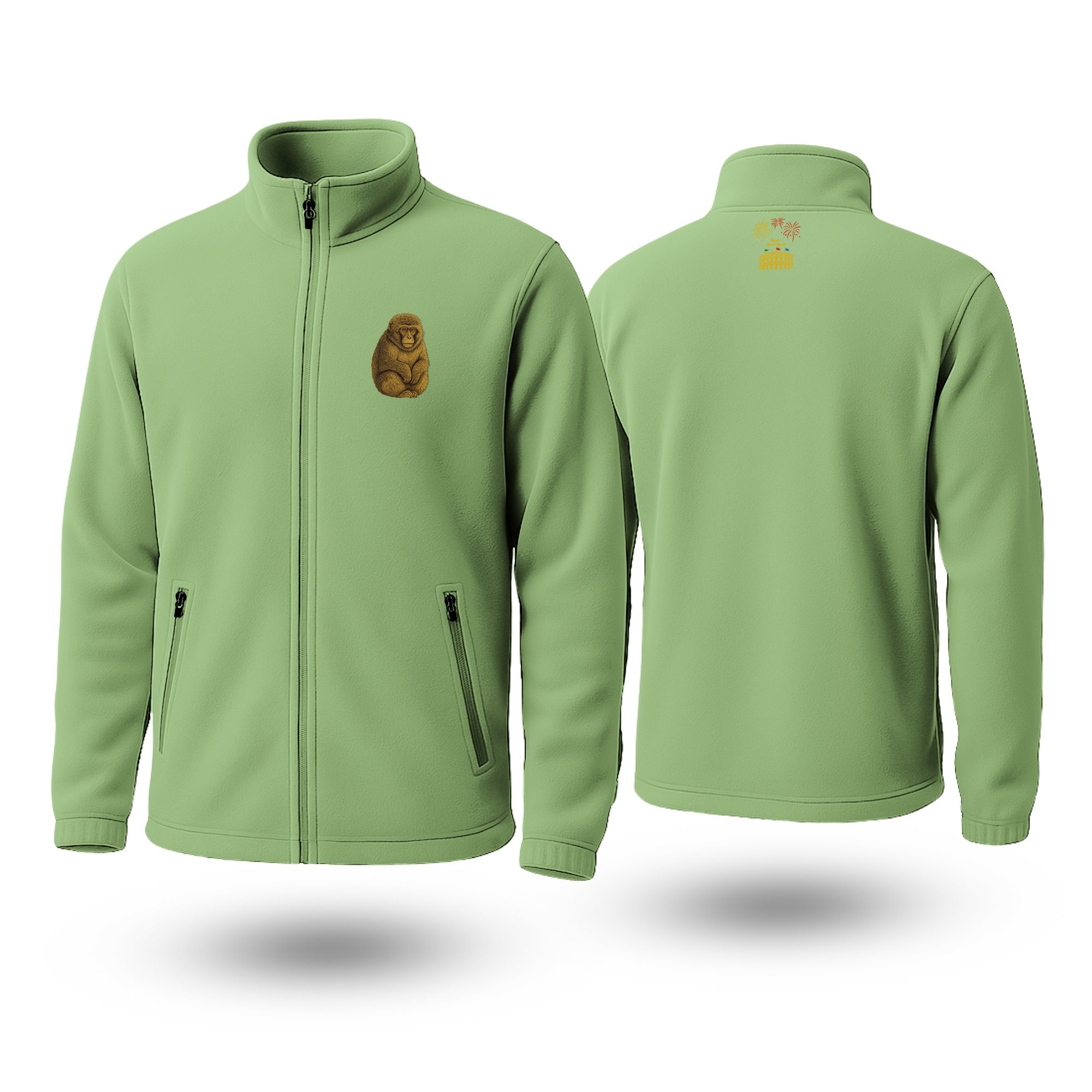 Monkey Black Fleece Zipper