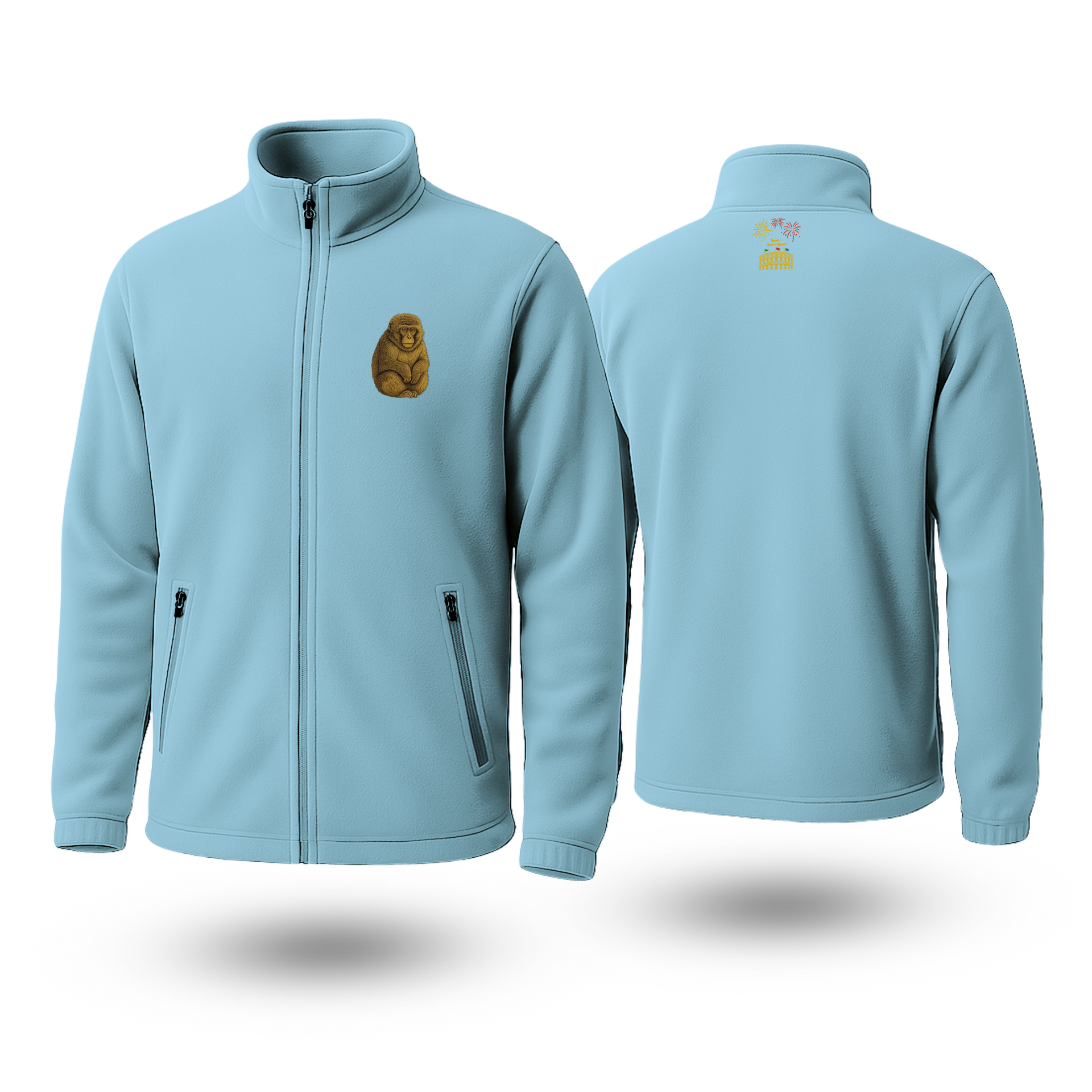 Monkey Black Fleece Zipper