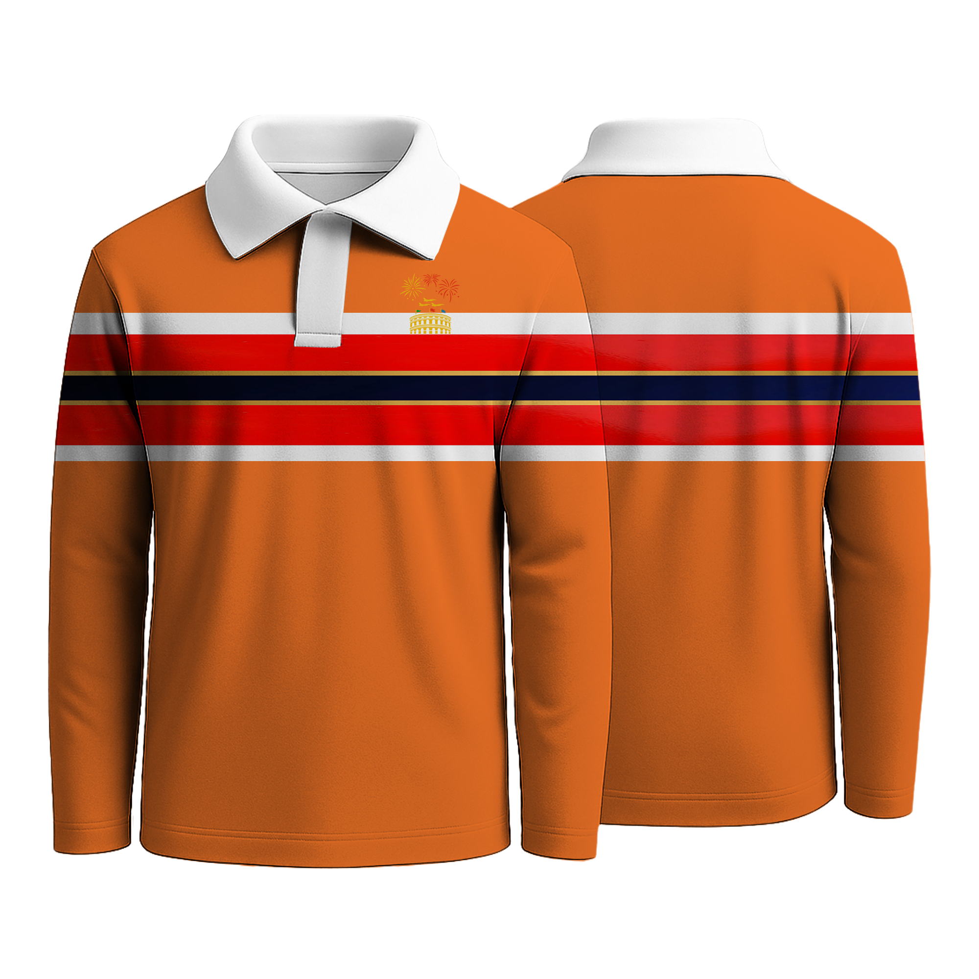 Orange Strip Rugby Shirts