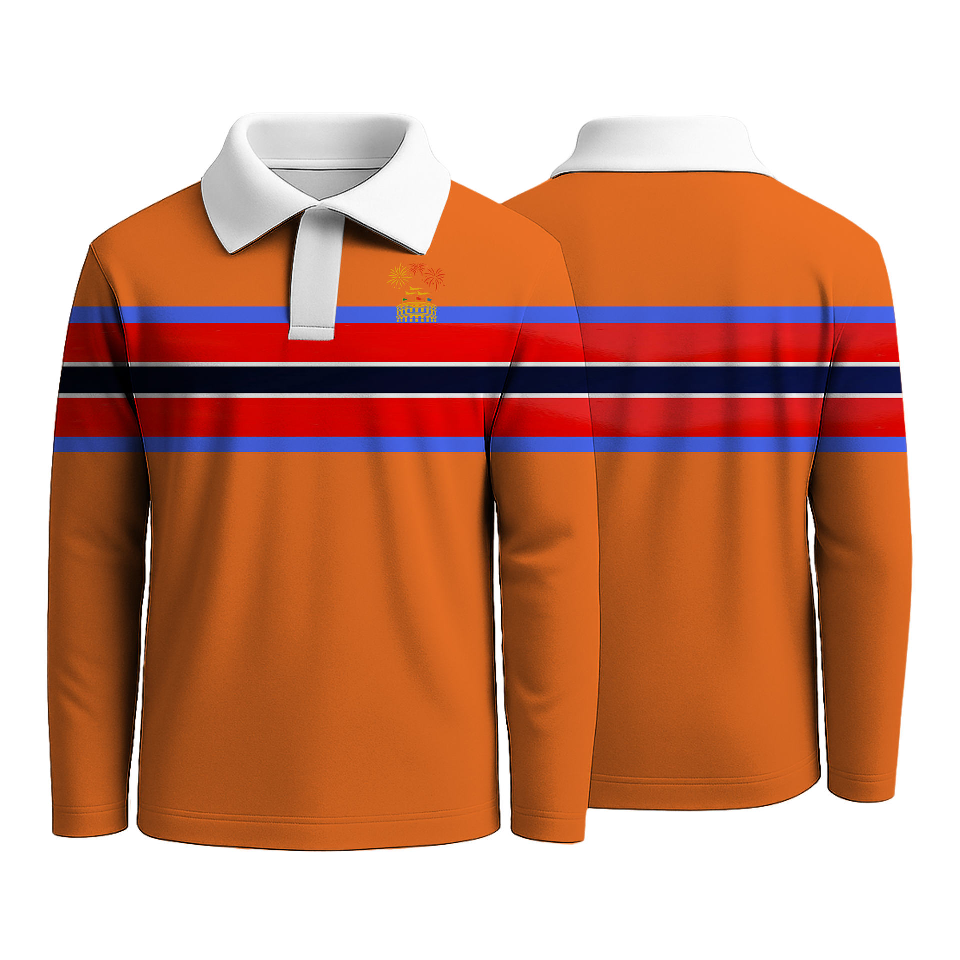 Orange Strip Rugby Shirts