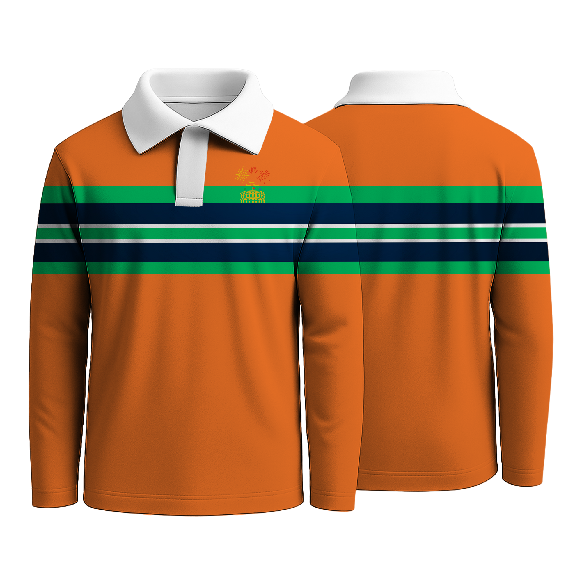 Orange Strip Rugby Shirts