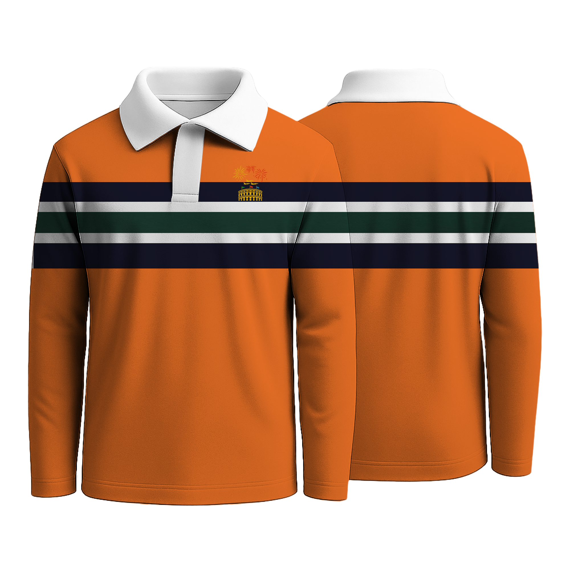 Orange Strip Rugby Shirts