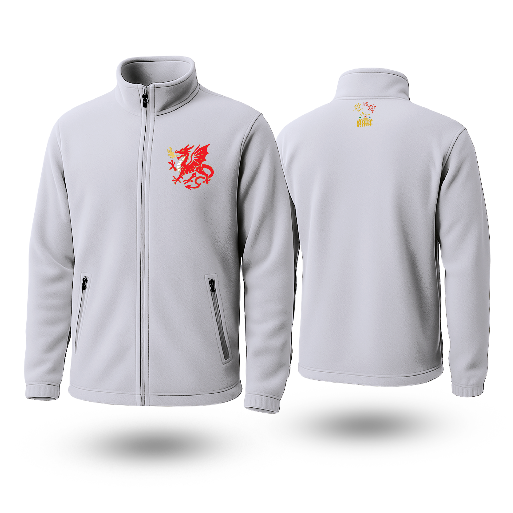 Red Dragon Black Fleese Zipper