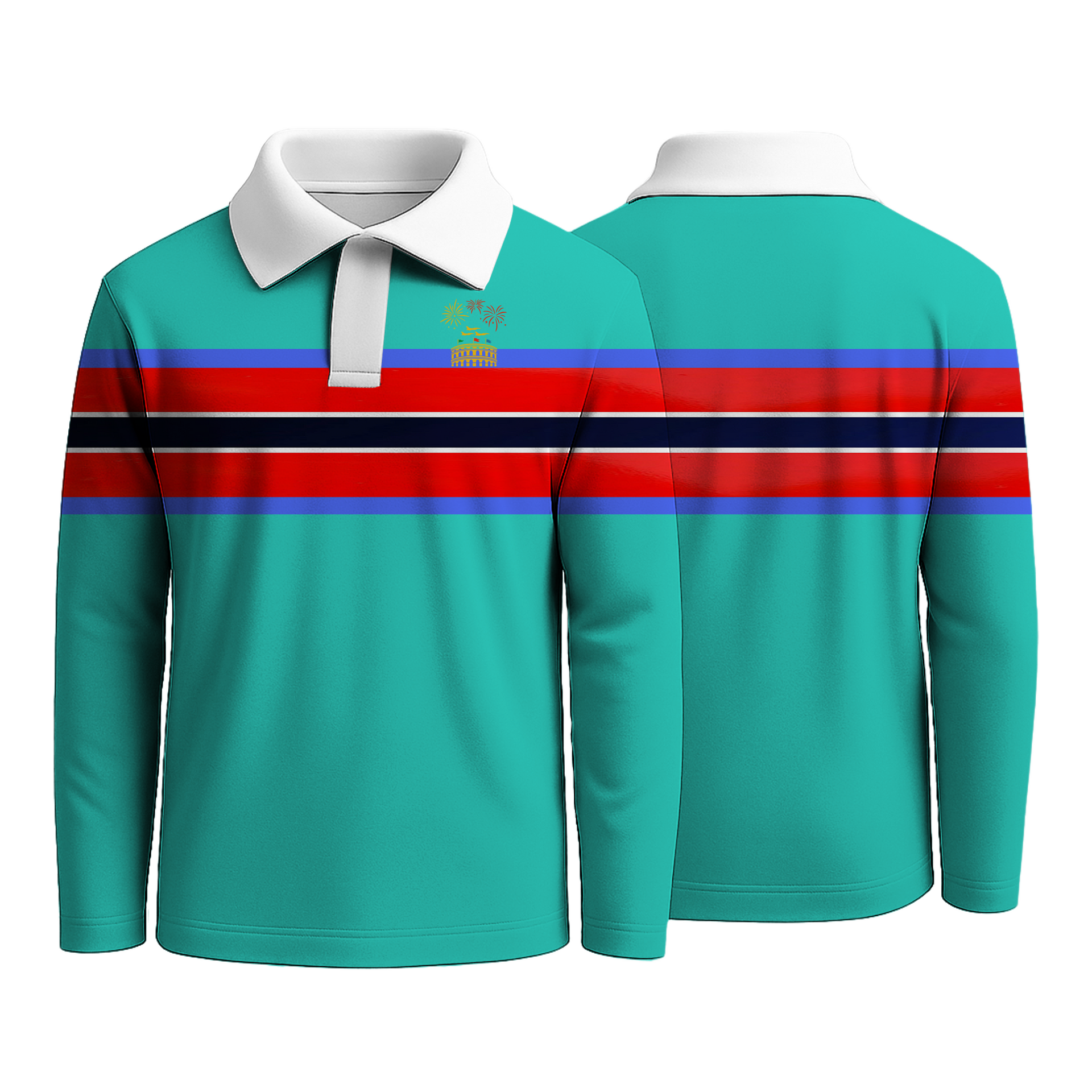 Turquoise Strip Rugby Shirts