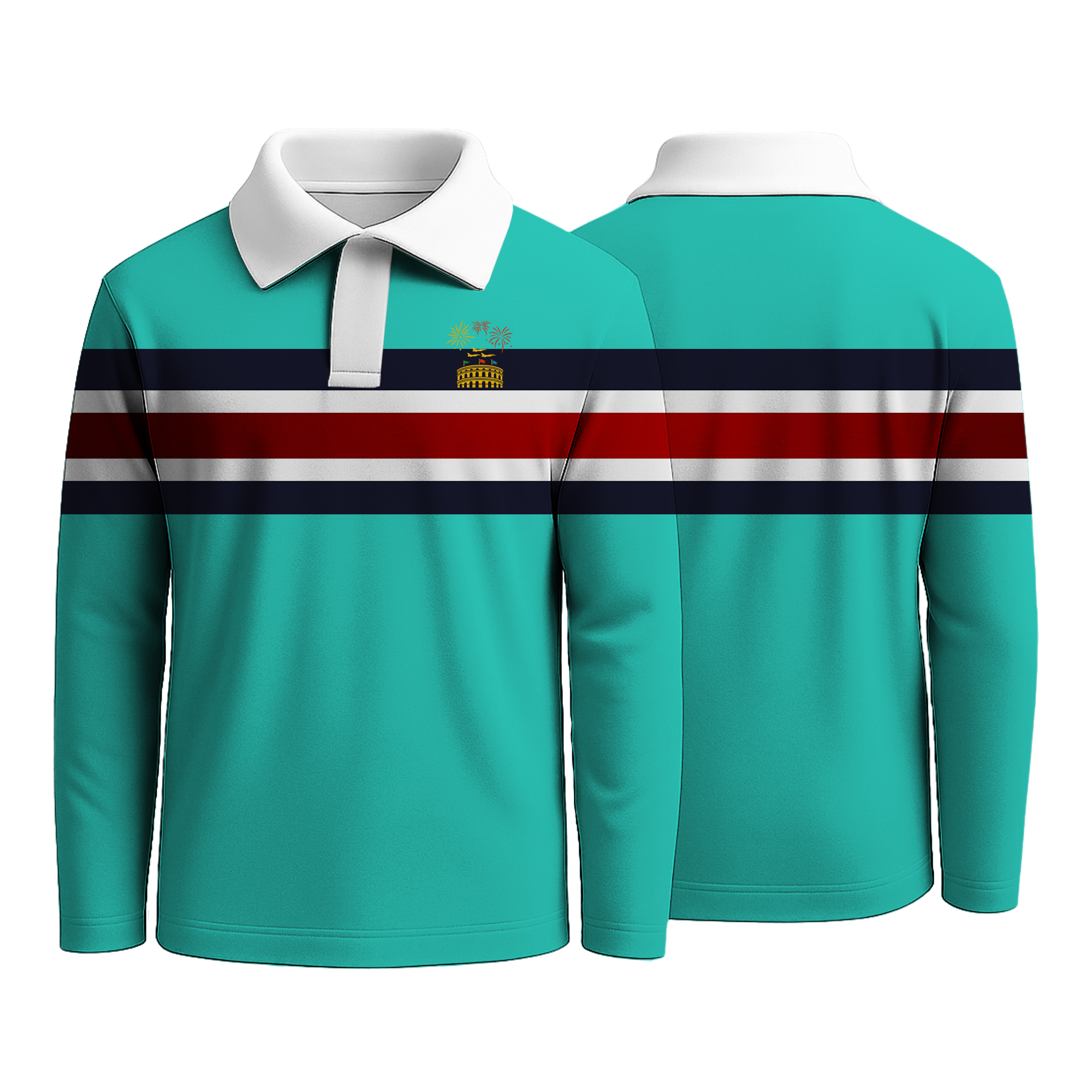 Turquoise Strip Rugby Shirts