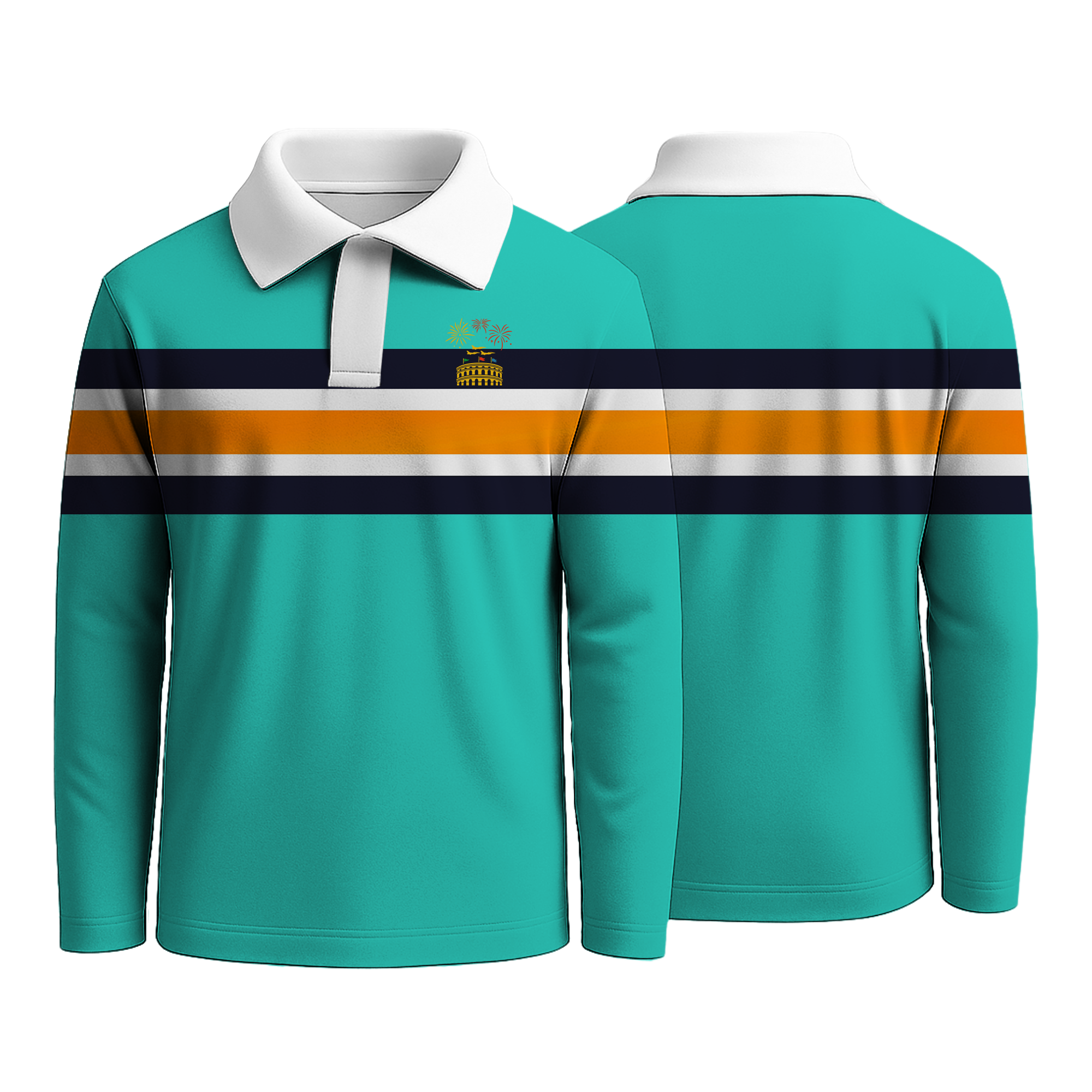Turquoise Strip Rugby Shirts
