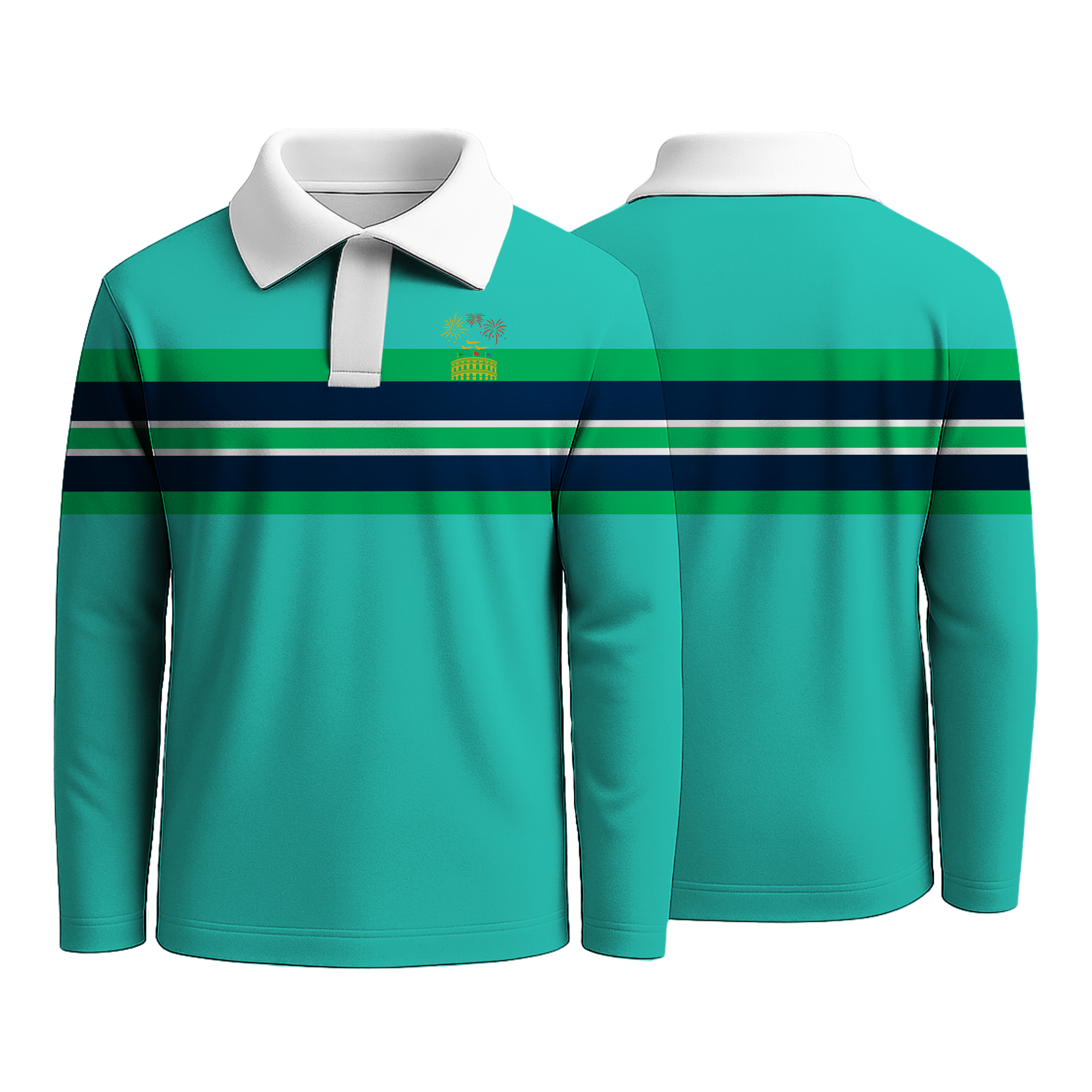 Turquoise Strip Rugby Shirts