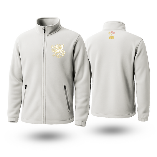 White Dragon Black Fleese Zipper