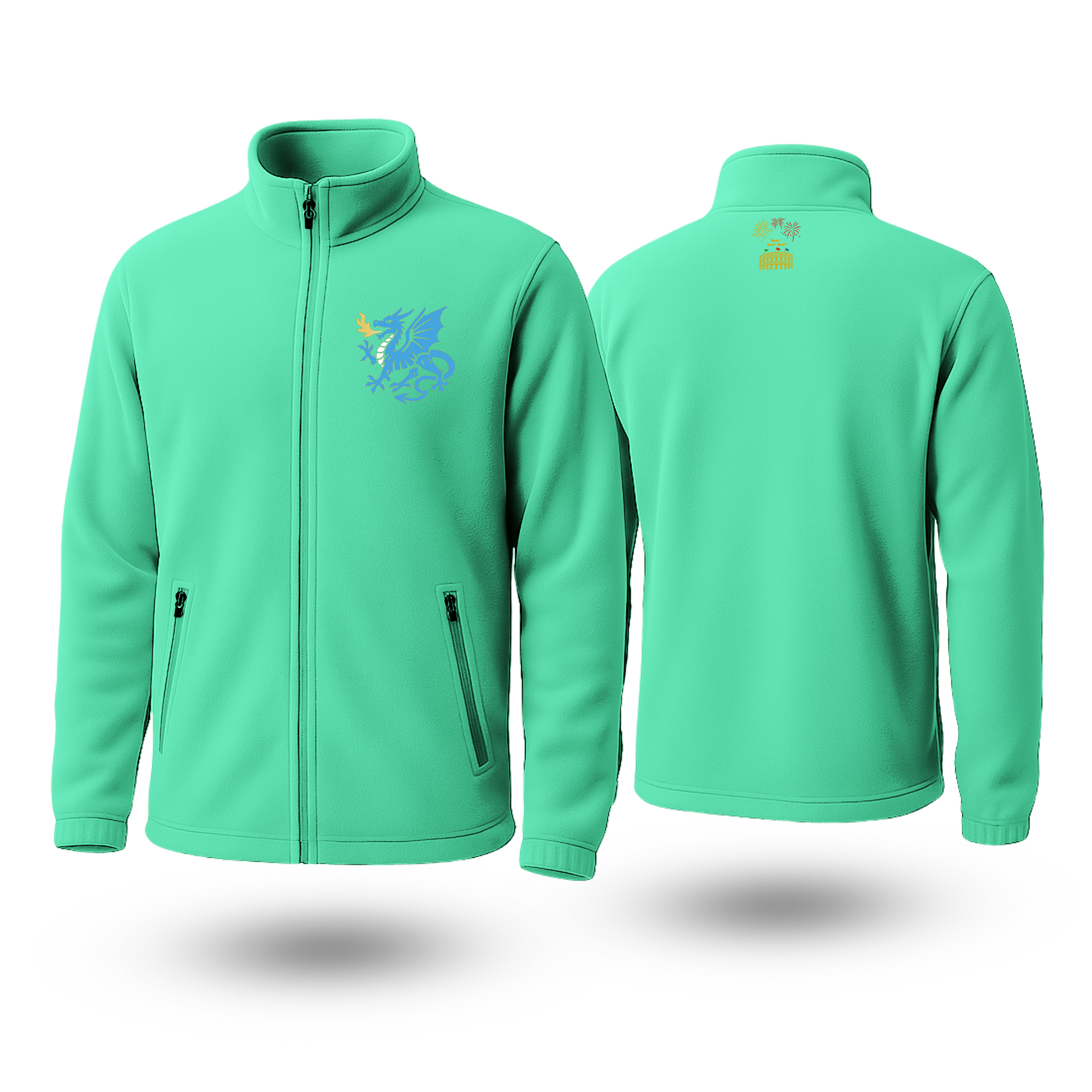 Blue Dragon Black Fleece Zipper