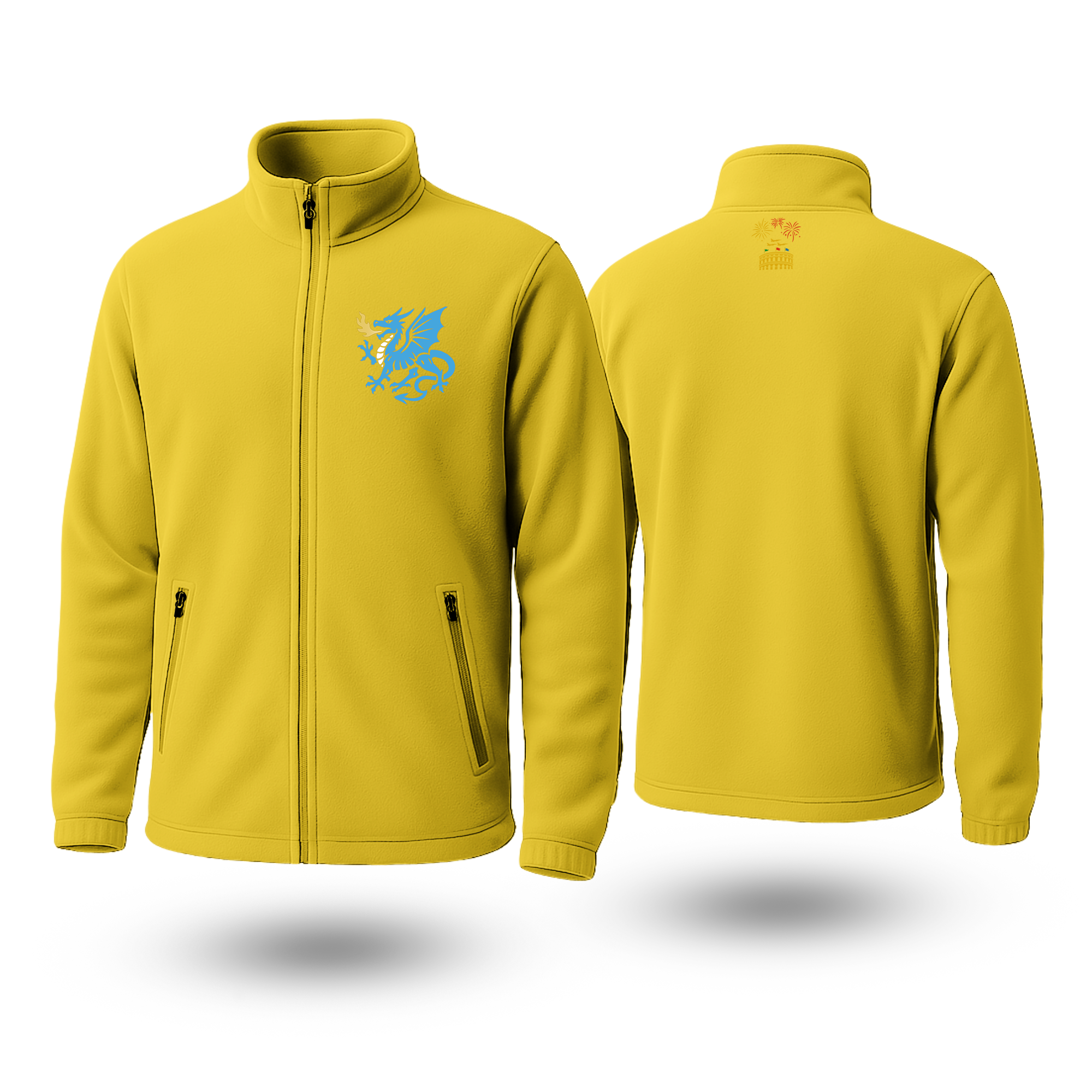 Blue Dragon Black Fleece Zipper