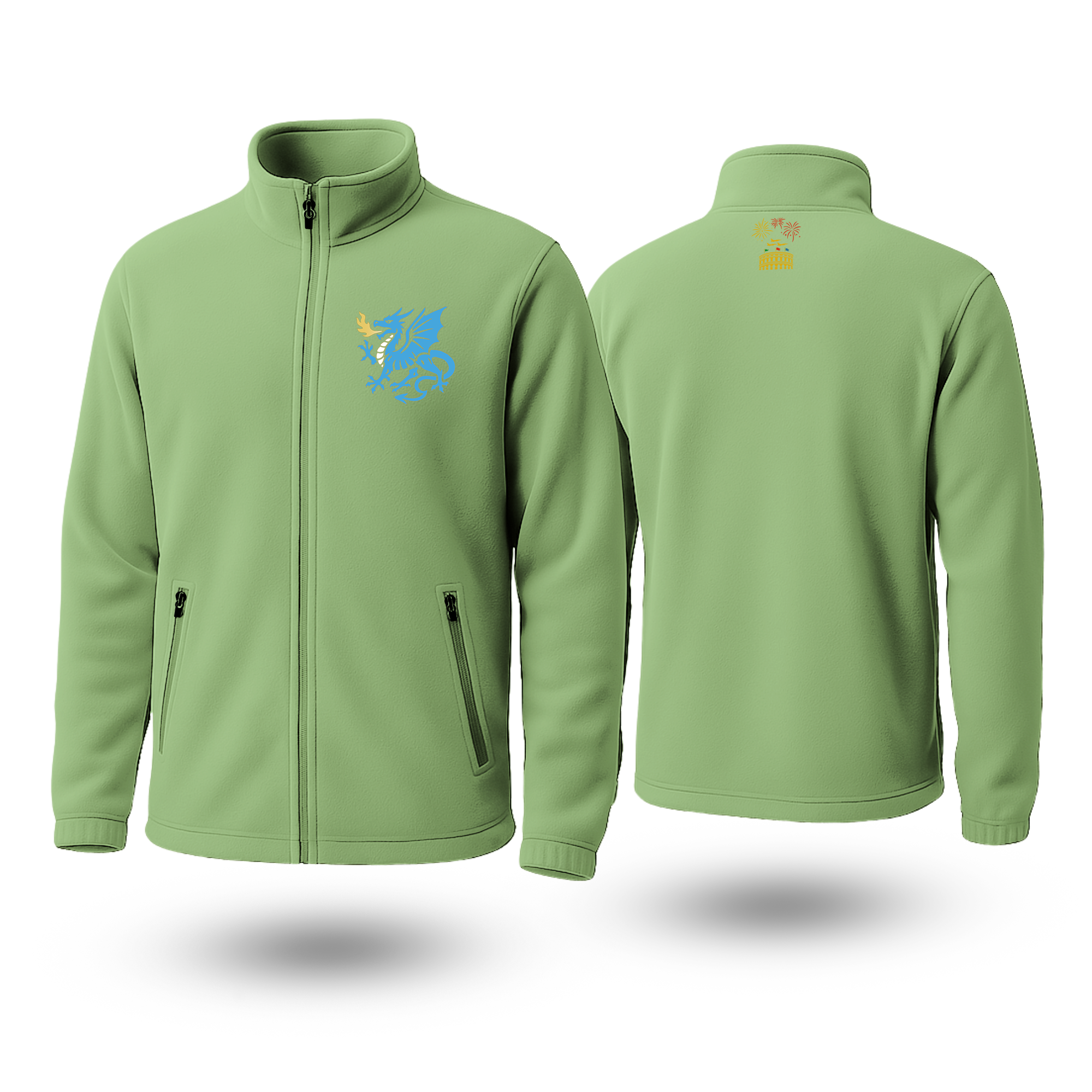 Blue Dragon Black Fleece Zipper