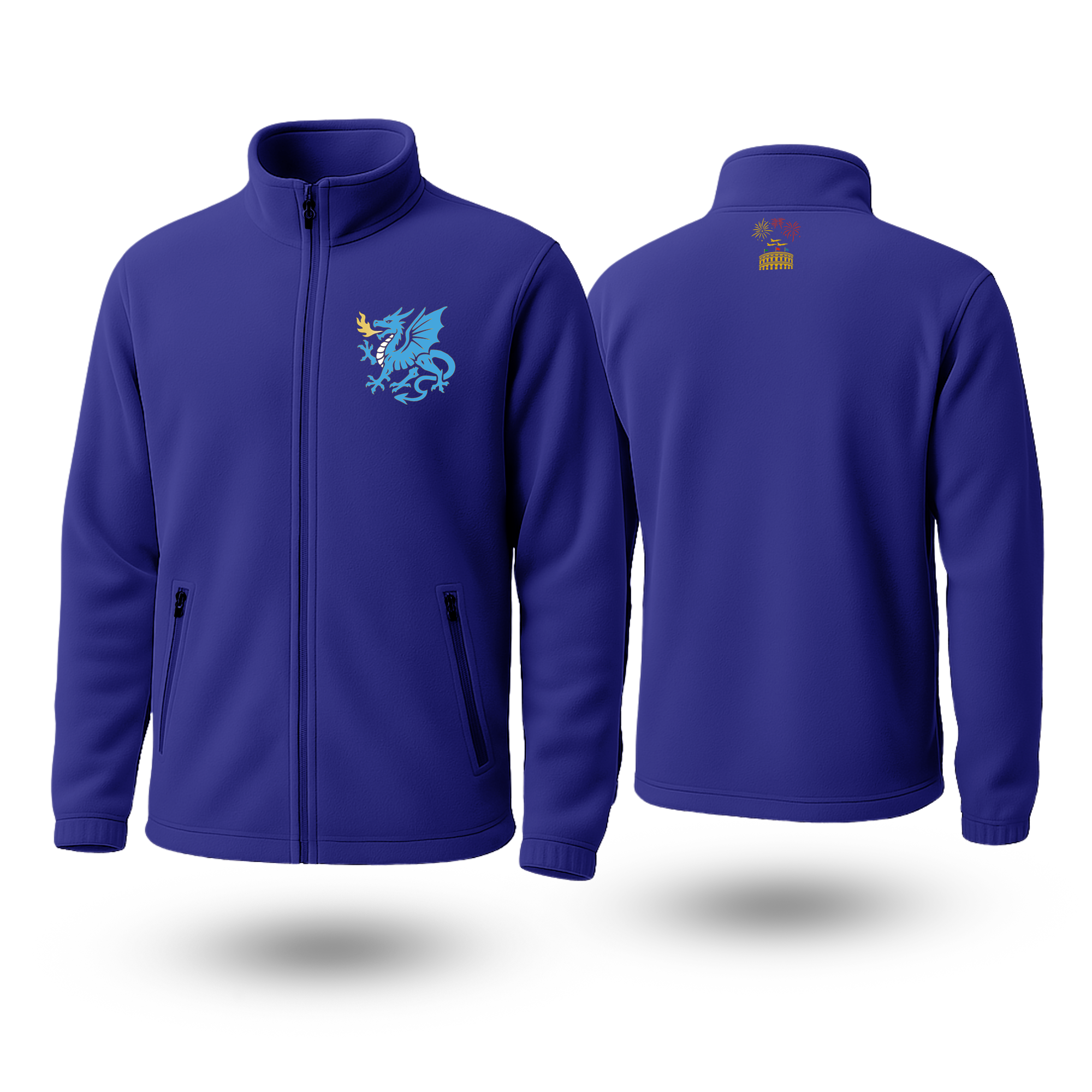 Blue Dragon Black Fleece Zipper