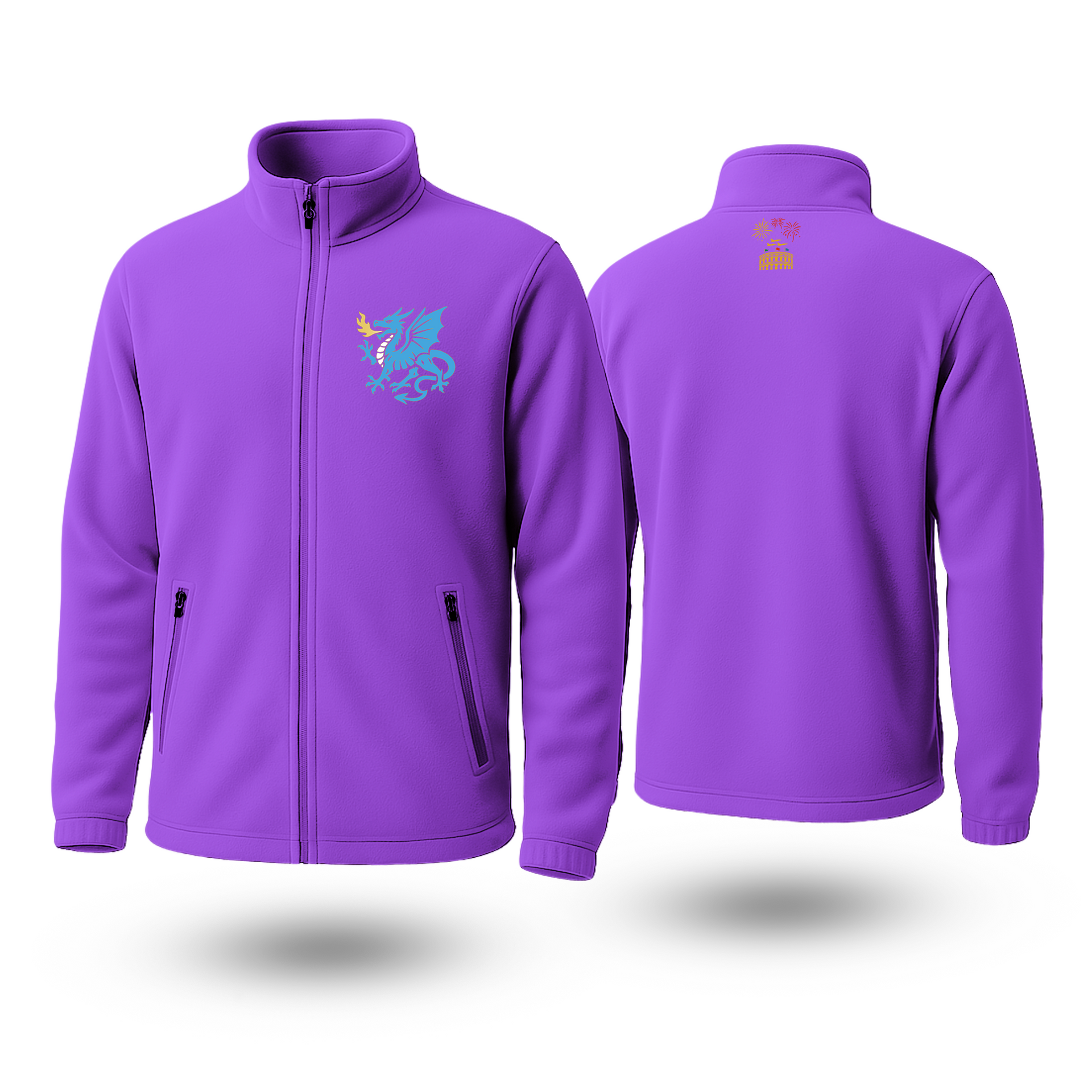 Blue Dragon Black Fleece Zipper