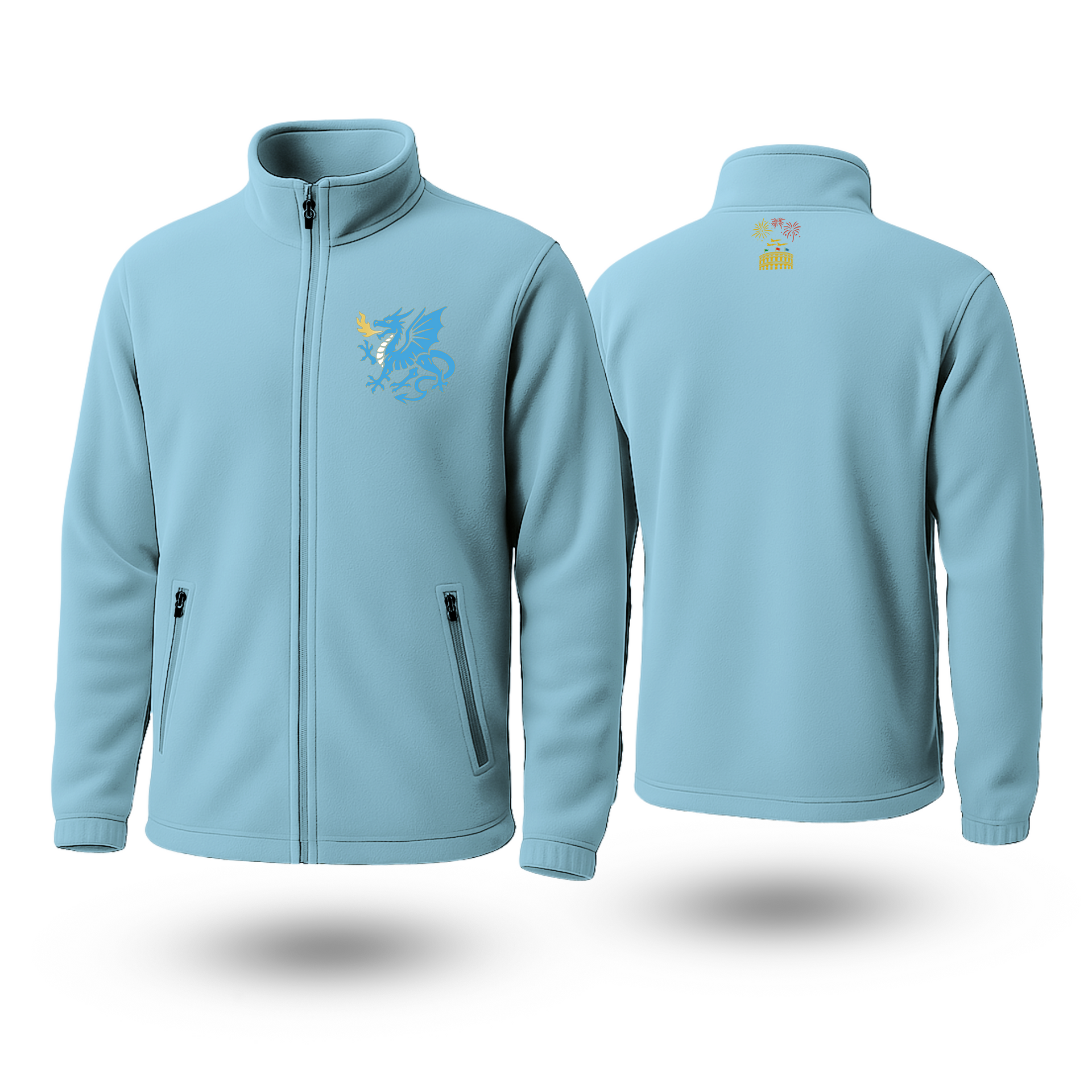 Blue Dragon Black Fleece Zipper