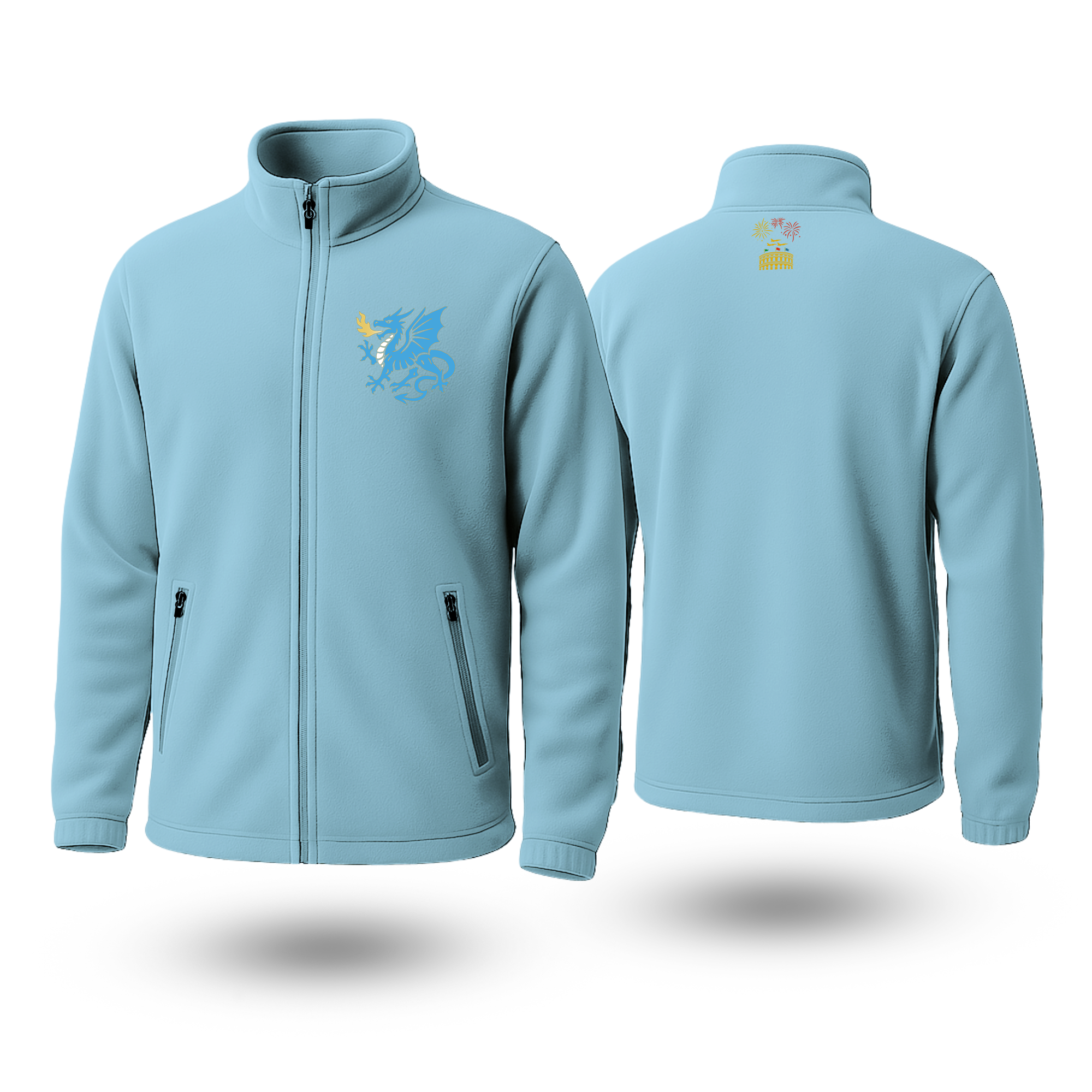 Blue Dragon Black Fleece Zipper