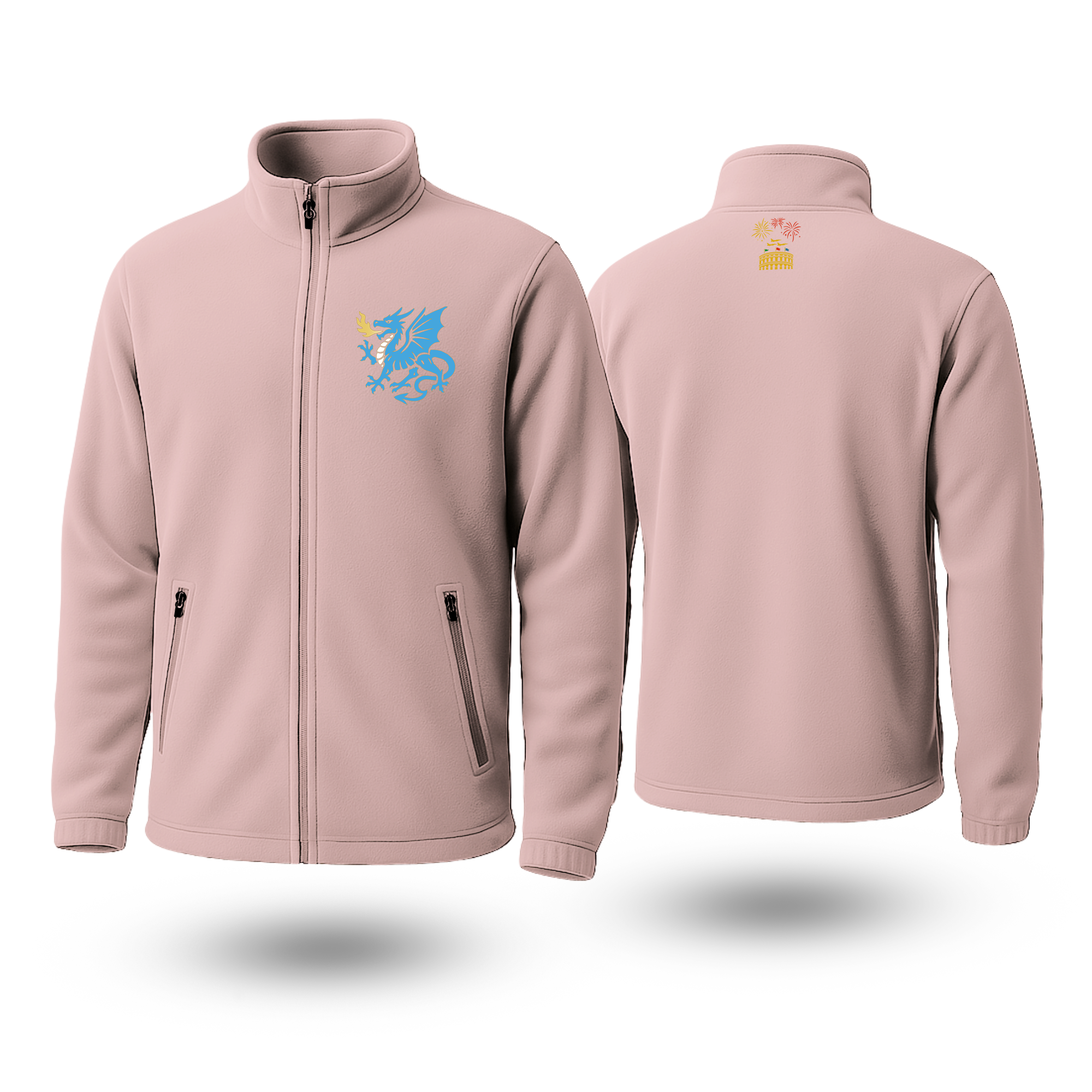 Blue Dragon Black Fleece Zipper