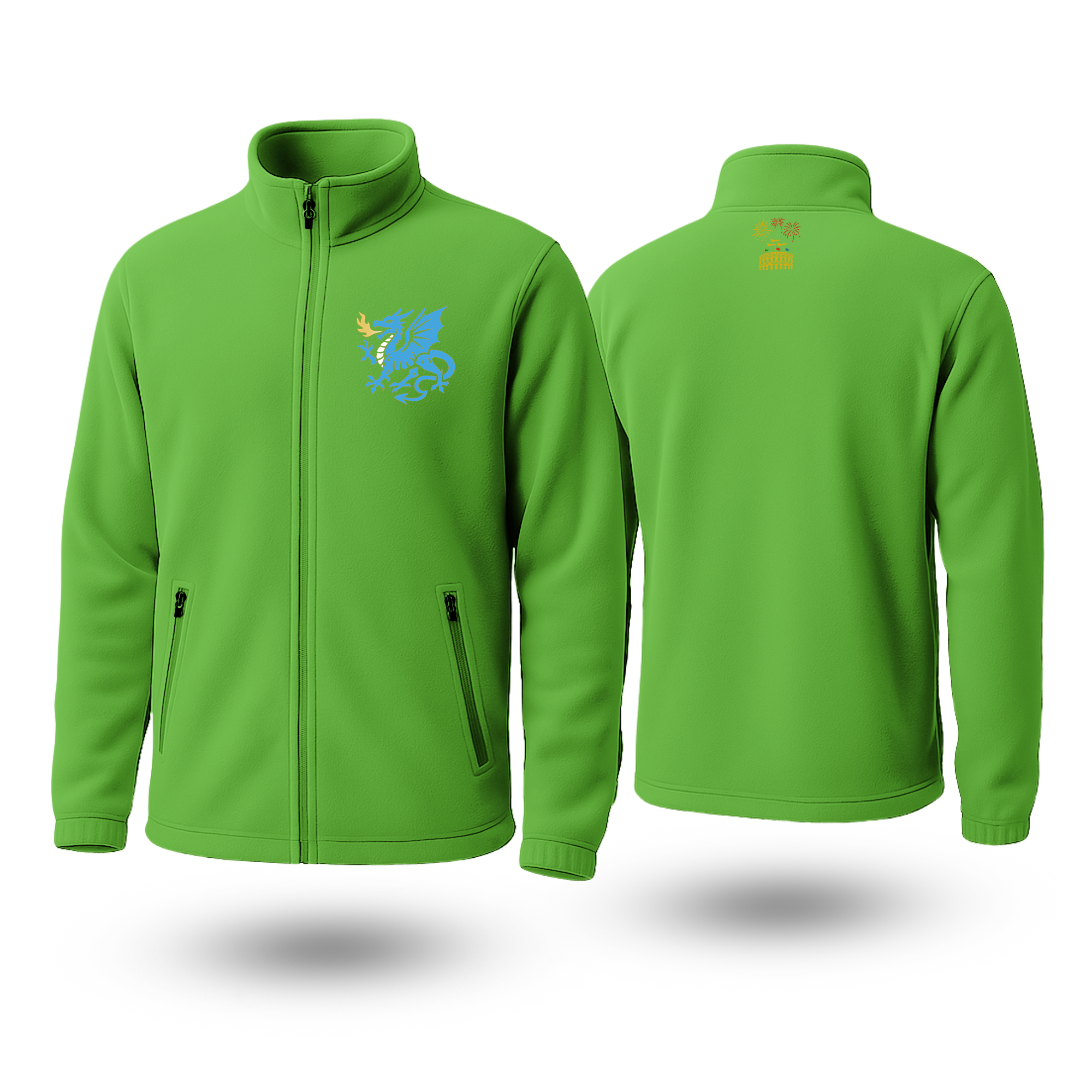 Blue Dragon Black Fleece Zipper