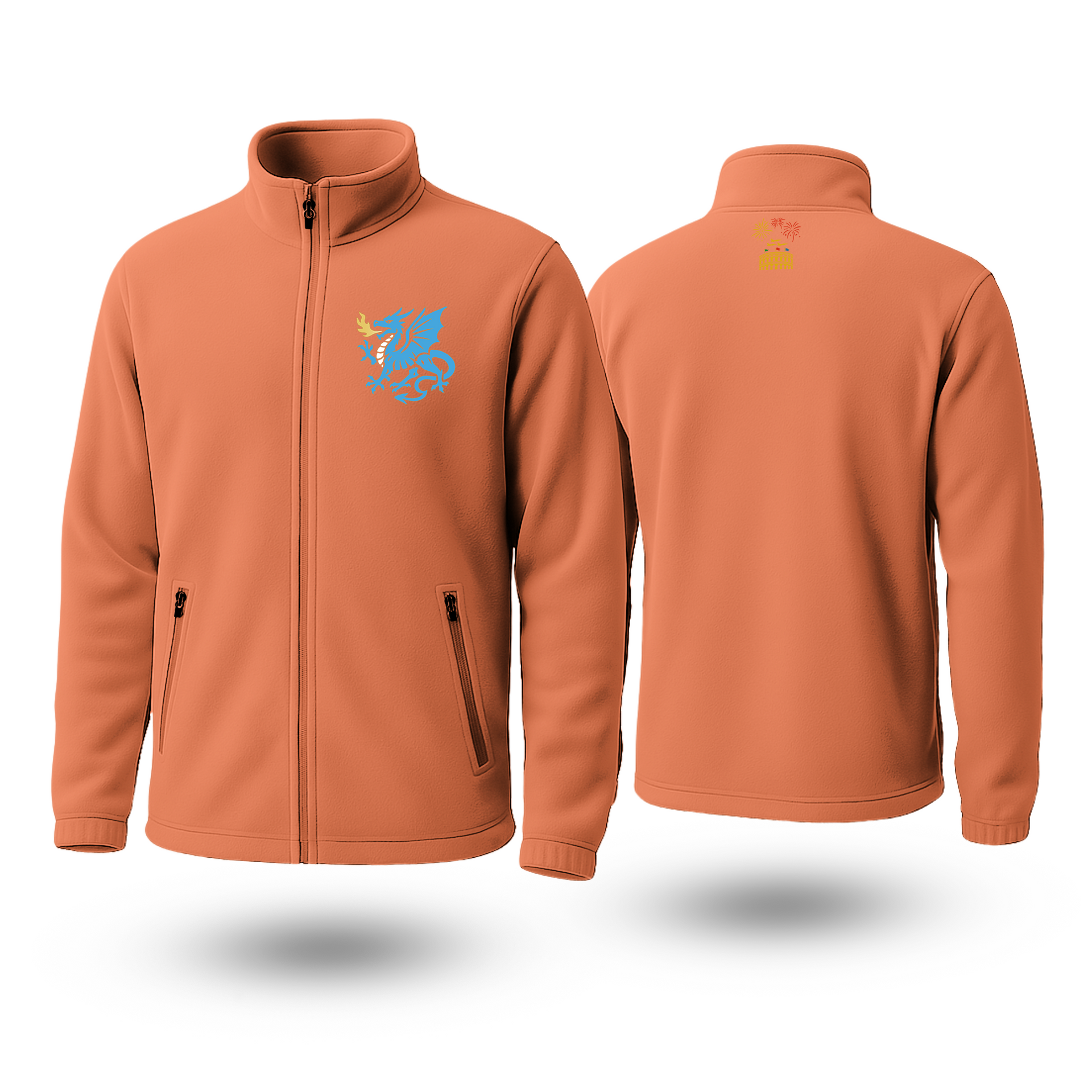 Blue Dragon Black Fleece Zipper